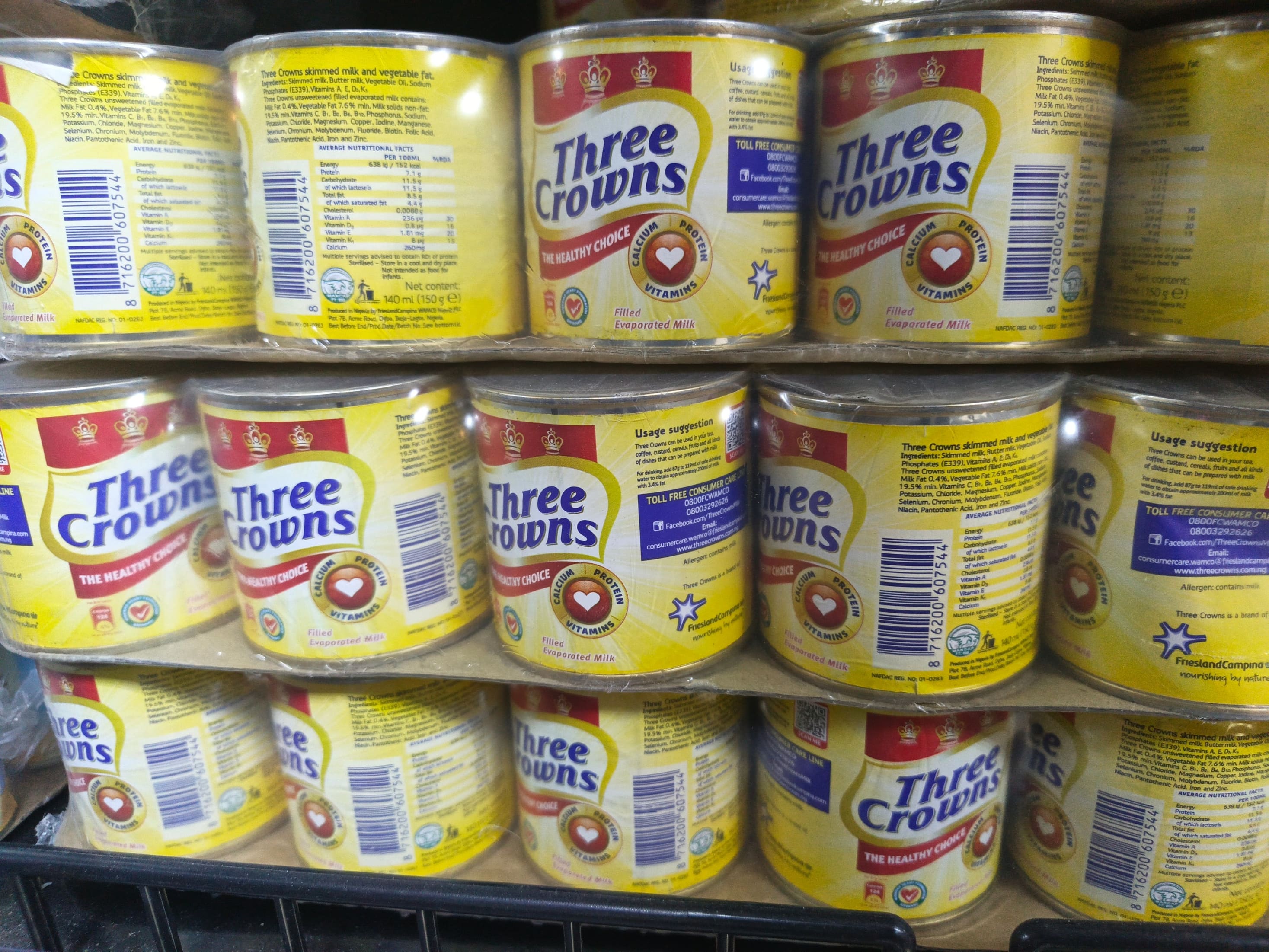 Three Crown Evaporated Milk Filled 140g